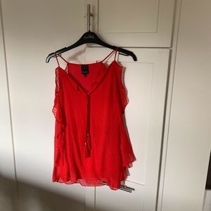 Ella Moss Flowing Red Top